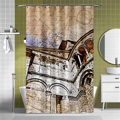 Building Architecture Columns Shower Curtain 48  X 72  (small)  by Simbadda