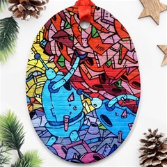 Graffiti Wall Mural Painting Arts Ornament (oval) by Simbadda