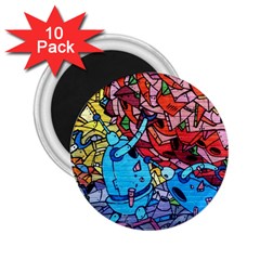 Graffiti Wall Mural Painting Arts 2 25  Magnets (10 Pack)  by Simbadda