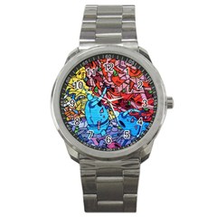 Graffiti Wall Mural Painting Arts Sport Metal Watch by Simbadda