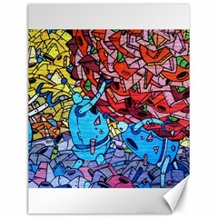 Graffiti Wall Mural Painting Arts Canvas 12  X 16  by Simbadda