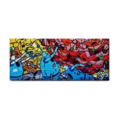 Graffiti Wall Mural Painting Arts Hand Towel by Simbadda