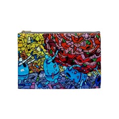 Graffiti Wall Mural Painting Arts Cosmetic Bag (medium) by Simbadda