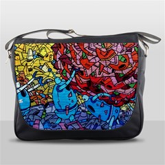 Graffiti Wall Mural Painting Arts Messenger Bag by Simbadda