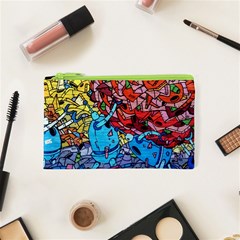 Graffiti Wall Mural Painting Arts Cosmetic Bag (xs) by Simbadda