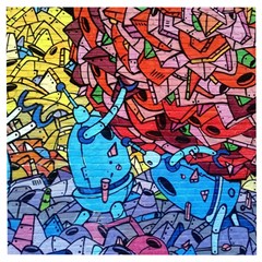 Graffiti Wall Mural Painting Arts Wooden Puzzle Square