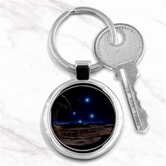 Lunar Landscape Star Brown Dwarf Key Chain (round) by Simbadda