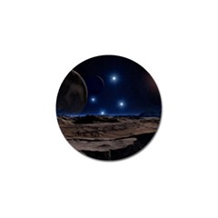 Lunar Landscape Star Brown Dwarf Golf Ball Marker by Simbadda