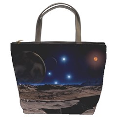 Lunar Landscape Star Brown Dwarf Bucket Bag by Simbadda