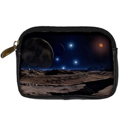 Lunar Landscape Star Brown Dwarf Digital Camera Leather Case by Simbadda