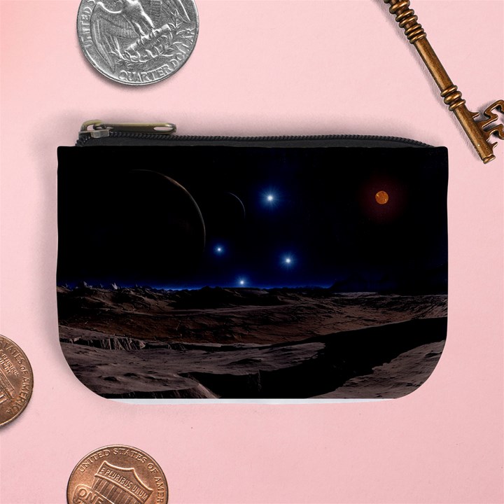 Lunar Landscape Star Brown Dwarf Mini Coin Purse