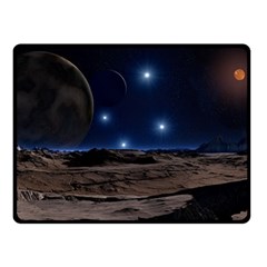 Lunar Landscape Star Brown Dwarf Fleece Blanket (small) by Simbadda