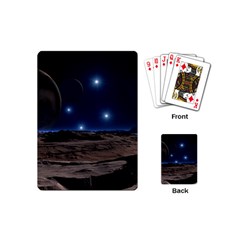 Lunar Landscape Star Brown Dwarf Playing Cards Single Design (mini) by Simbadda