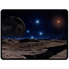 Lunar Landscape Star Brown Dwarf Double Sided Fleece Blanket (large)  by Simbadda