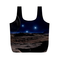 Lunar Landscape Star Brown Dwarf Full Print Recycle Bag (m) by Simbadda