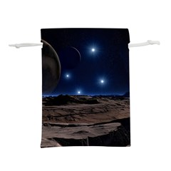 Lunar Landscape Star Brown Dwarf Lightweight Drawstring Pouch (l) by Simbadda