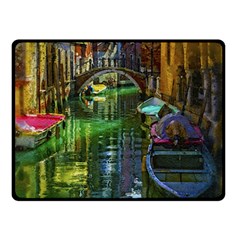 Venice City Italy Architecture Fleece Blanket (small) by Simbadda