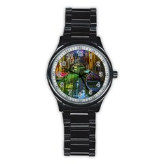 Venice City Italy Architecture Stainless Steel Round Watch by Simbadda