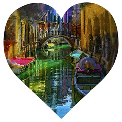 Venice City Italy Architecture Wooden Puzzle Heart