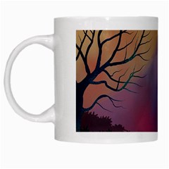 Landscape Illustration Nature Sky White Mugs by Simbadda