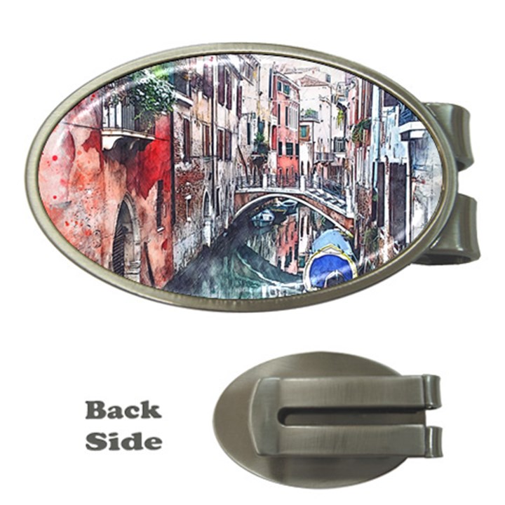 Venice Water Laguna Italy Money Clips (Oval) 