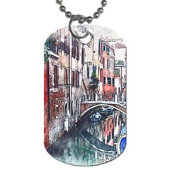 Venice Water Laguna Italy Dog Tag (two Sides) by Simbadda