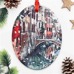 Venice Water Laguna Italy Ornament (oval Filigree) by Simbadda