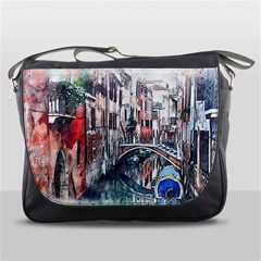 Venice Water Laguna Italy Messenger Bag by Simbadda