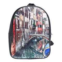 Venice Water Laguna Italy School Bag (xl) by Simbadda