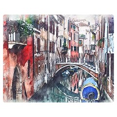 Venice Water Laguna Italy Double Sided Flano Blanket (medium)  by Simbadda