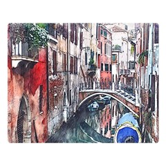 Venice Water Laguna Italy Double Sided Flano Blanket (large)  by Simbadda