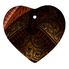 Vault Mosaic Gold Ornament Golden Ornament (heart) by Simbadda