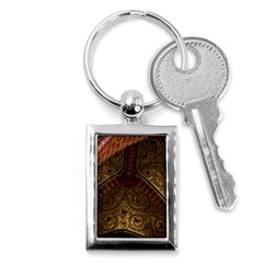 Vault Mosaic Gold Ornament Golden Key Chain (Rectangle)