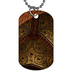 Vault Mosaic Gold Ornament Golden Dog Tag (two Sides) by Simbadda