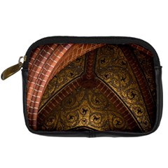 Vault Mosaic Gold Ornament Golden Digital Camera Leather Case by Simbadda