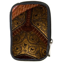 Vault Mosaic Gold Ornament Golden Compact Camera Leather Case