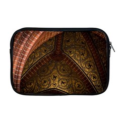 Vault Mosaic Gold Ornament Golden Apple Macbook Pro 17  Zipper Case by Simbadda