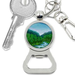 Landscape Nature Art Trees Water Bottle Opener Key Chain by Simbadda