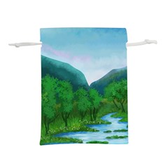 Landscape Nature Art Trees Water Lightweight Drawstring Pouch (l)