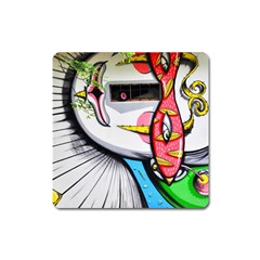 Clown Murals Figure Wall Human Square Magnet by Simbadda