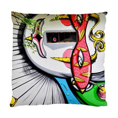 Clown Murals Figure Wall Human Standard Cushion Case (one Side) by Simbadda