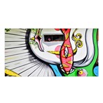 Clown Murals Figure Wall Human Satin Shawl Front