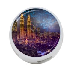 City Lights Skyline Buildings 4-port Usb Hub (two Sides) by Simbadda