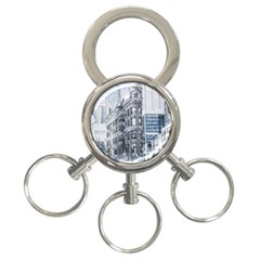 City Building Skyscraper Town 3-ring Key Chain by Simbadda