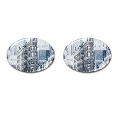 City Building Skyscraper Town Cufflinks (oval) by Simbadda