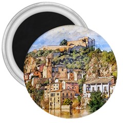 Architecture Town Travel Water 3  Magnets by Simbadda