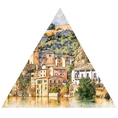 Architecture Town Travel Water Wooden Puzzle Triangle by Simbadda