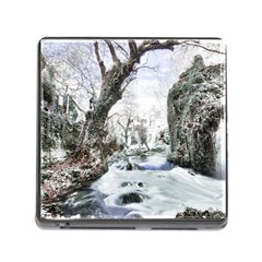 Tree Waterfall Landscape Nature Memory Card Reader (square 5 Slot) by Simbadda