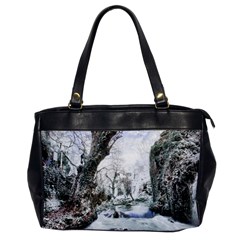 Tree Waterfall Landscape Nature Oversize Office Handbag by Simbadda