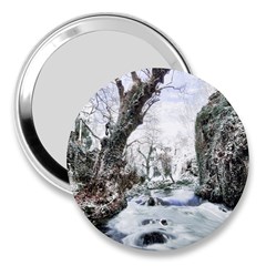 Tree Waterfall Landscape Nature 3  Handbag Mirrors by Simbadda